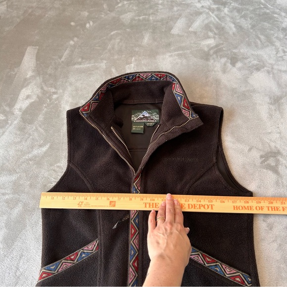 Mountain Horse Fleece Vest Women L Black Country Western Farm Cottage Equestrian - Picture 6 of 16